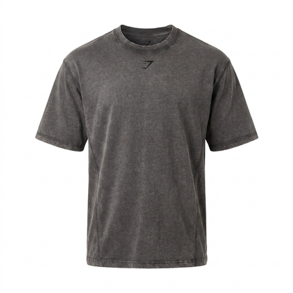 GYMSHARK Heritage Washed T-Shirt Grey