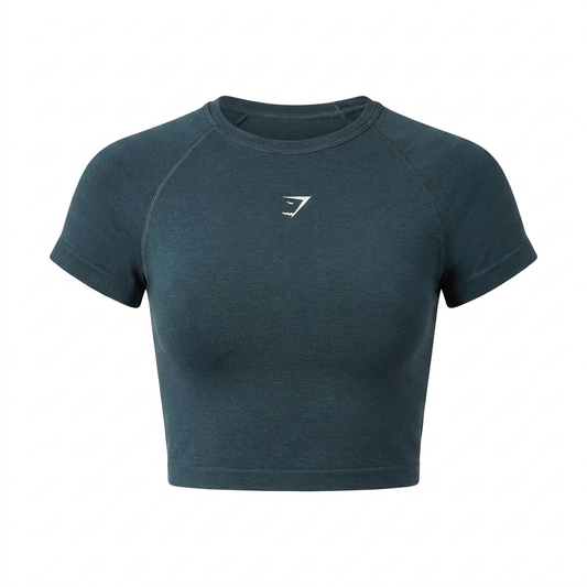 GYMSHARK Interval Seamless Short Sleeve Crop Top