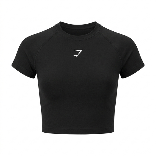 GYMSHARK Interval Seamless Short Sleeve Crop Top