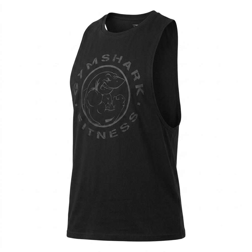 GYMSHARK Legacy Drop Arm Tank Black