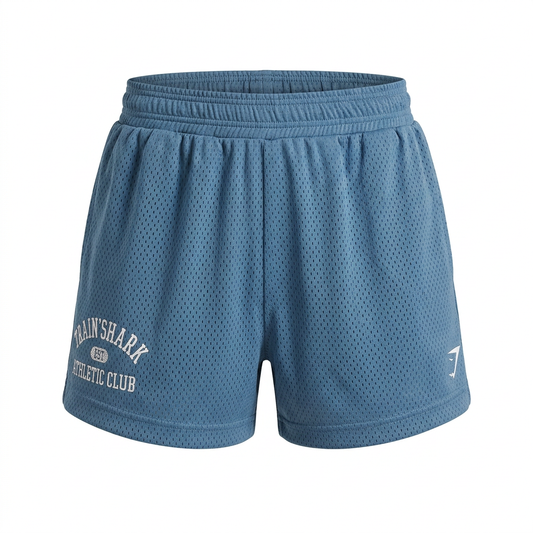 Women's Gymshark Lifting Club Mesh Shorts Worn Blue
