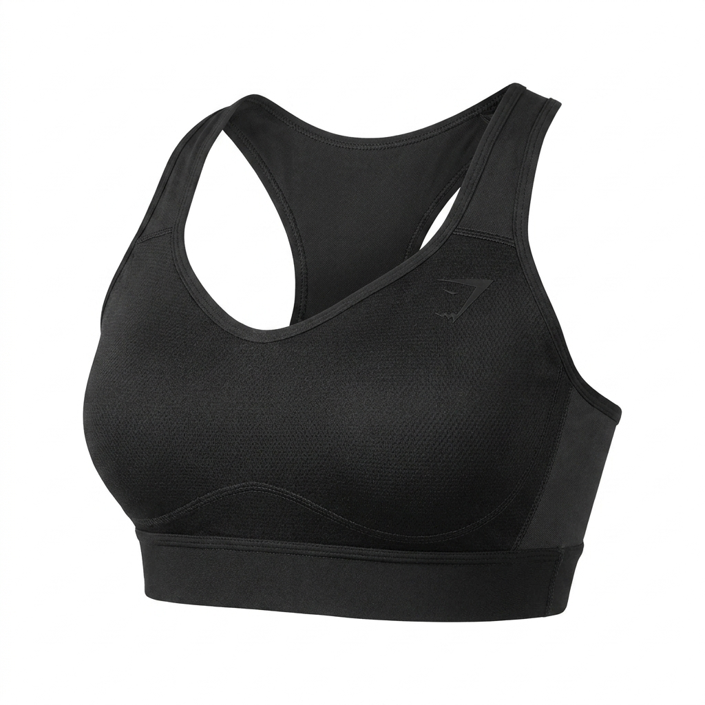 GYMSHARK Lightweight High Support Sports Bra Black