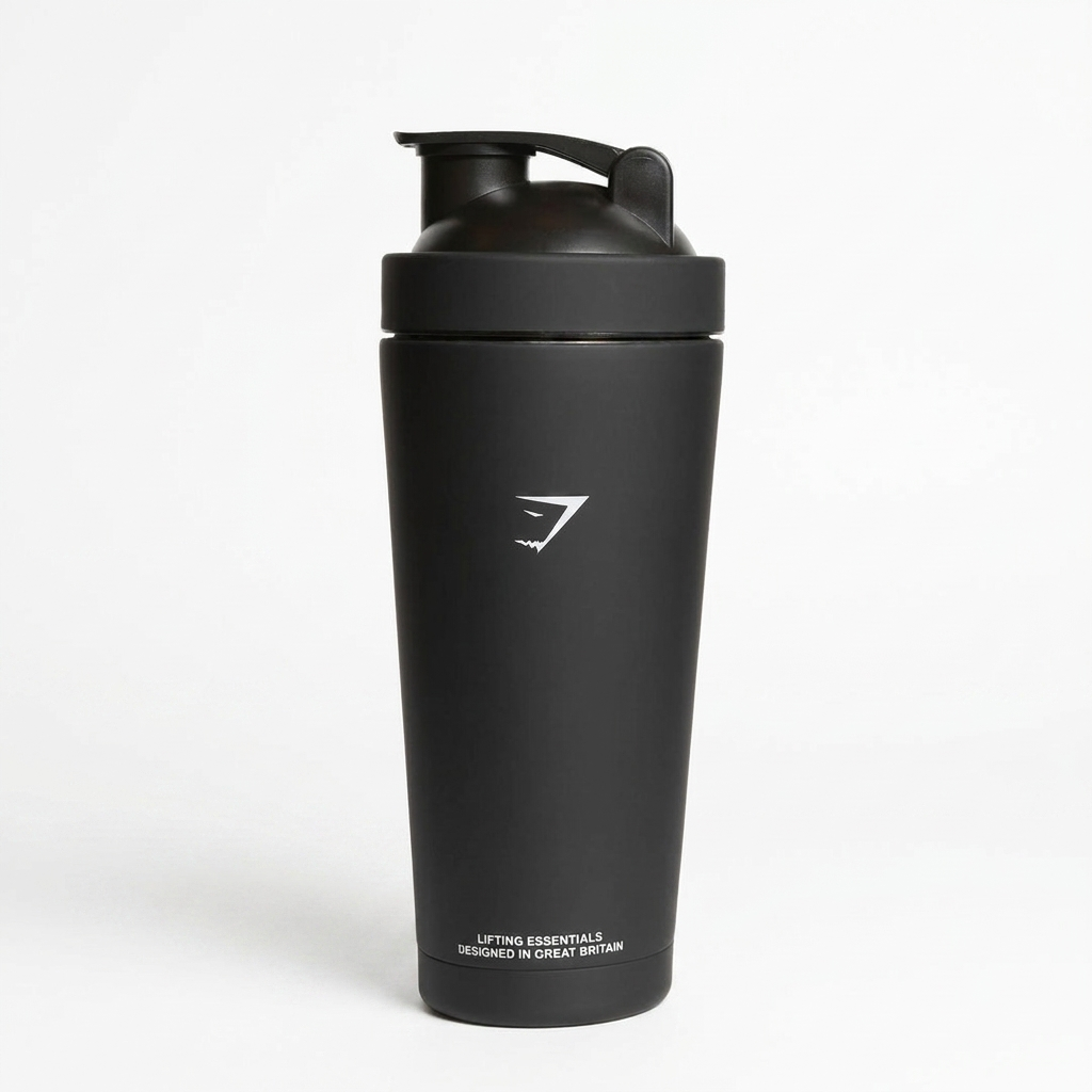 Women's Gymshark Matte Metal Shaker Black