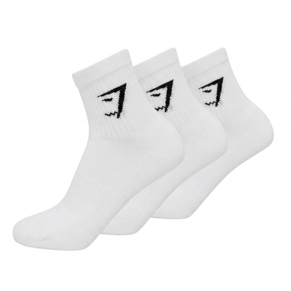 GYMSHARK Midi Socks 3pk White