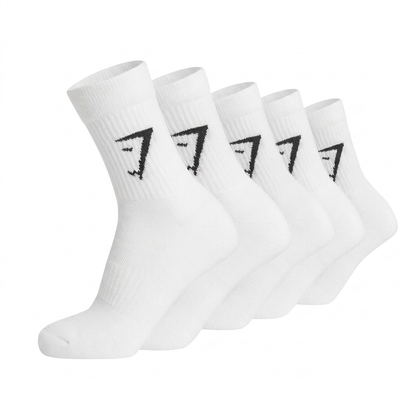 Women's Gymshark Midi Socks 5Pk White