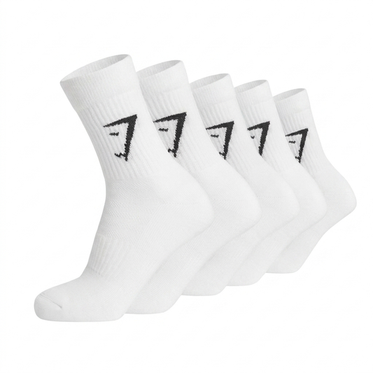 Women's Gymshark Midi Socks 5Pk White