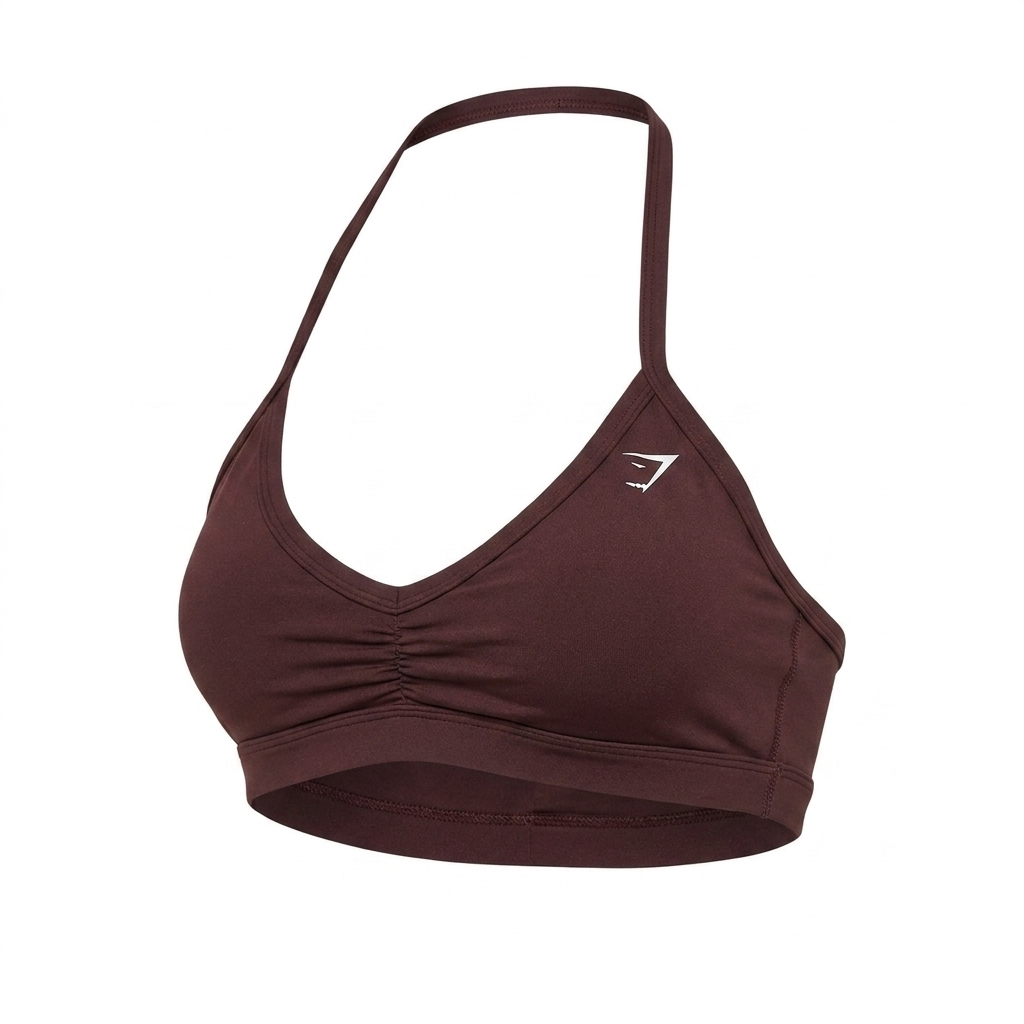 Women's Gymshark Minimal Halterneck Sports Bra Cherry Purple