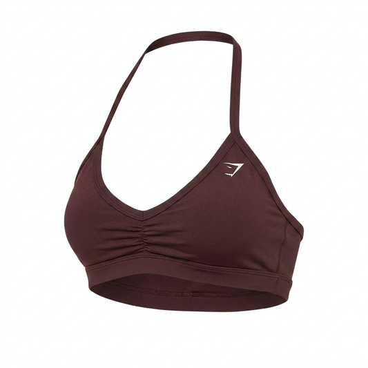 Women's Gymshark Minimal Halterneck Sports Bra Cherry Purple