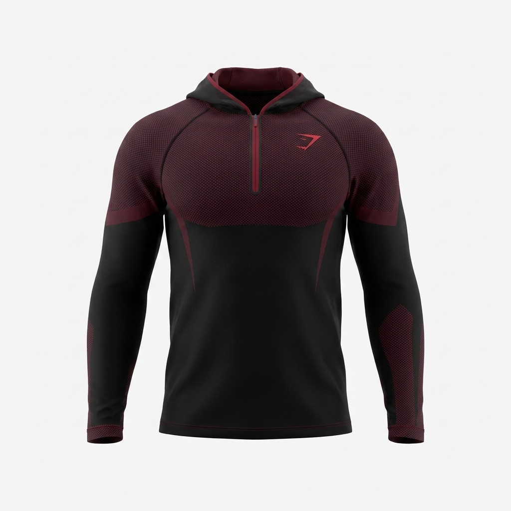 GYMSHARK Onyx V5 Hoodie Onyx Red