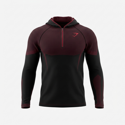 GYMSHARK Onyx V5 Hoodie Onyx Red