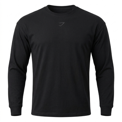 GYMSHARK Power Long Sleeve T-Shirt Black