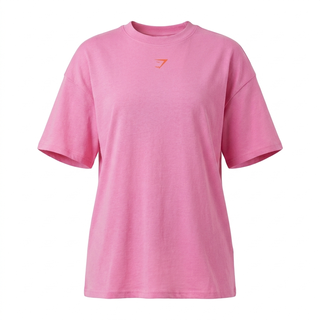 GYMSHARK Power Oversized T-Shirt Pink