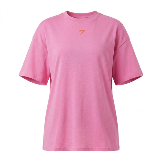 GYMSHARK Power Oversized T-Shirt Pink