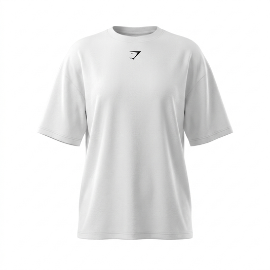 GYMSHARK Power Oversized T Shirt White