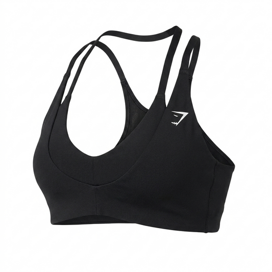 Women's Gymshark Reps T Back Sports Bra Black