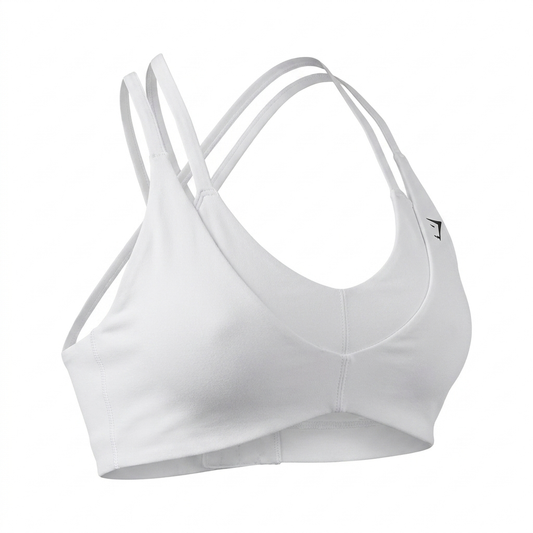 Women's Gymshark Reps T Back Sports Bra White