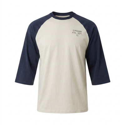 GYMSHARK Retro Collegiate 3/4 Sleeve T-Shirt