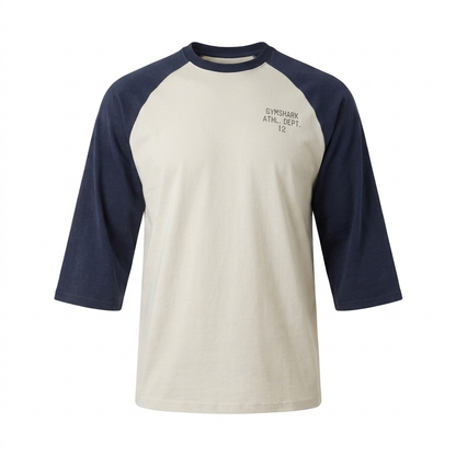GYMSHARK Retro Collegiate 3/4 Sleeve T-Shirt