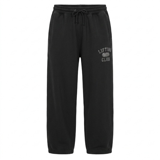 GYMSHARK Retro Collegiate Graphic Wide Leg Pants Black