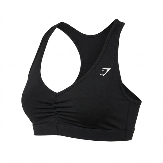 GYMSHARK Ruched Sports Bra 2.0 Black