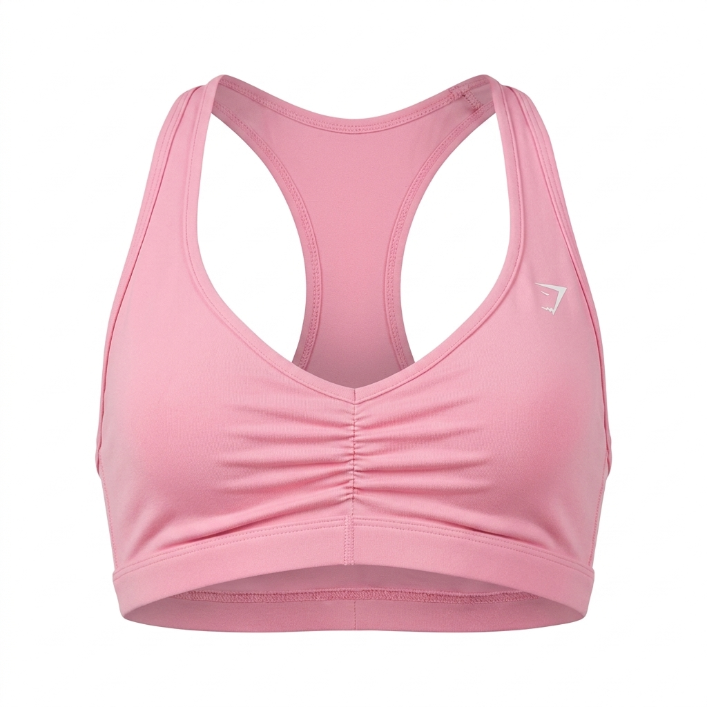GYMSHARK Ruched Sports Bra 2.0 Poise Pink
