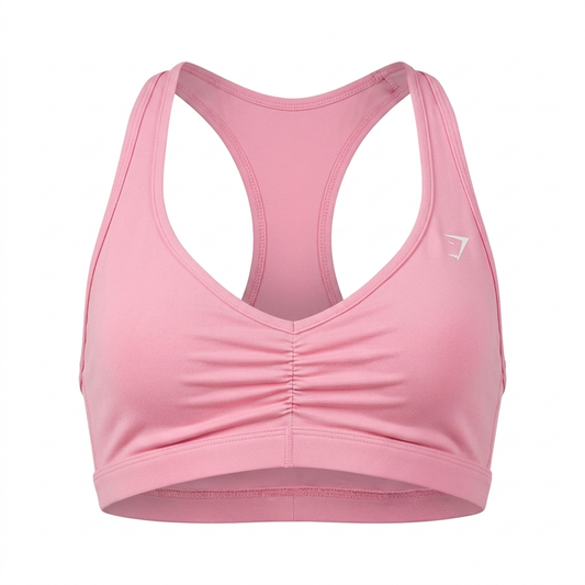 GYMSHARK Ruched Sports Bra 2.0 Poise Pink
