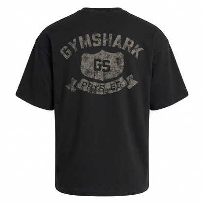 GYMSHARK Shield Graphic T-Shirt Black