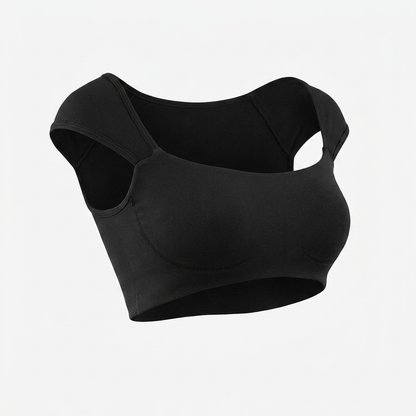 Women's Gymshark Soft Sculpt Cap Sleeve Bralette Black