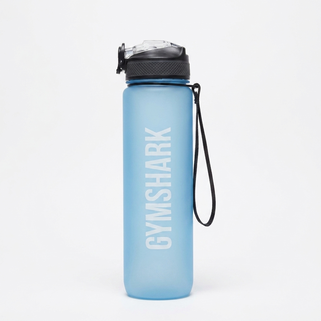 Gymshark Sports Bottle With Straw Bench Blue