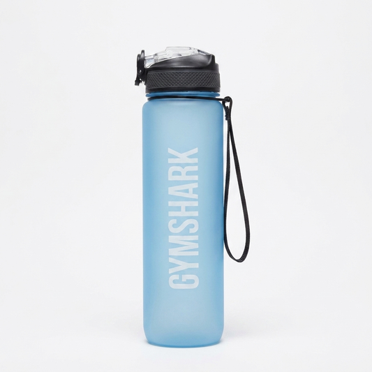 Gymshark Sports Bottle With Straw Bench Blue