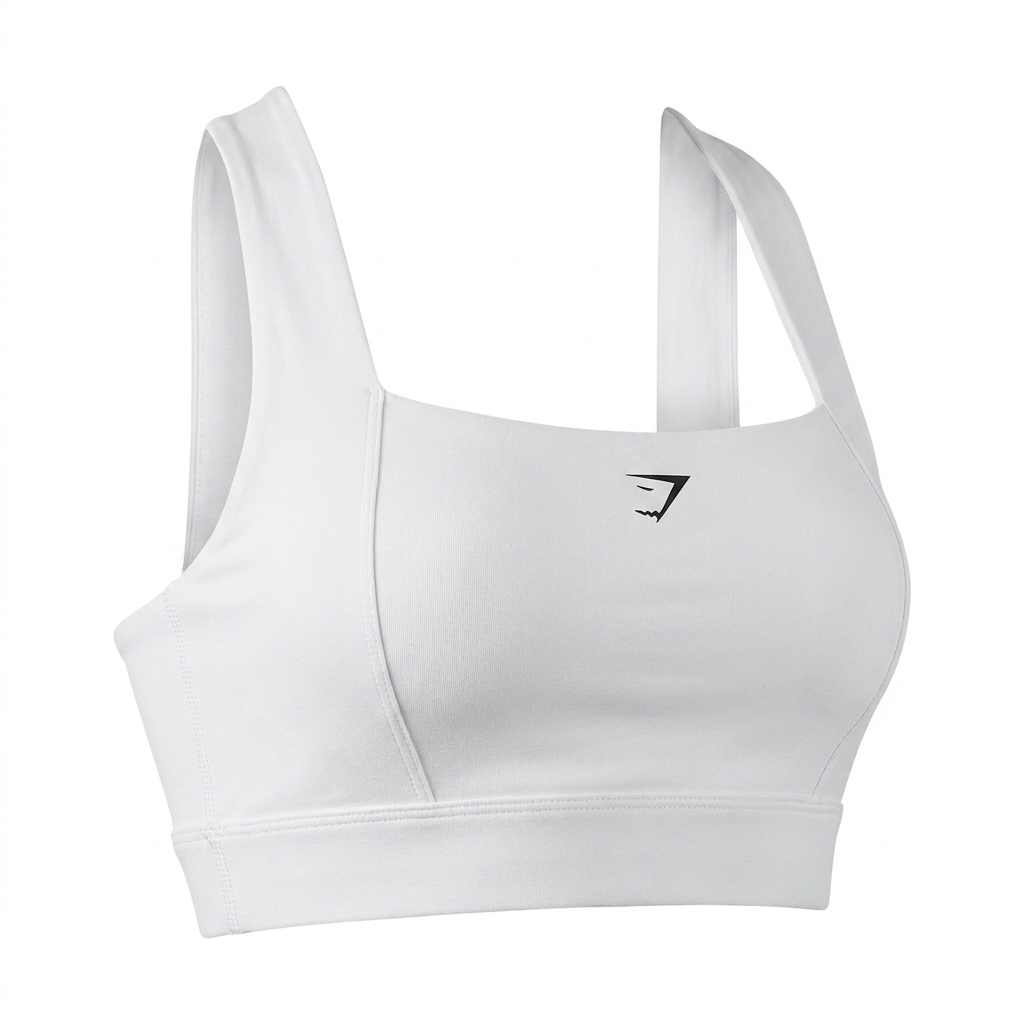 Women's Gymshark Square Neck Sports Bra White