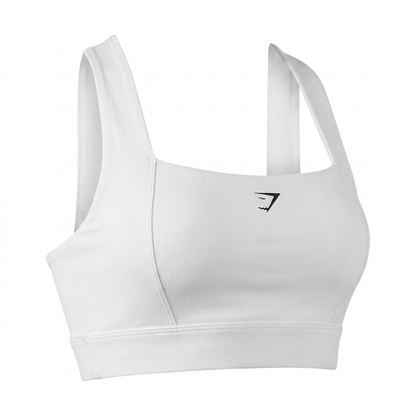 Women's Gymshark Square Neck Sports Bra White