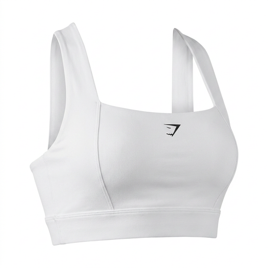 Women's Gymshark Square Neck Sports Bra White