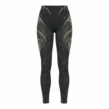 GYMSHARK Storm Seamless Leggings Black/Tinted White