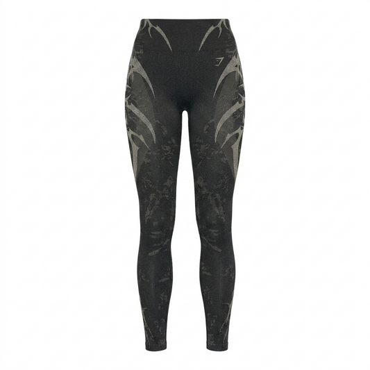 GYMSHARK Storm Seamless Leggings Black/Tinted White