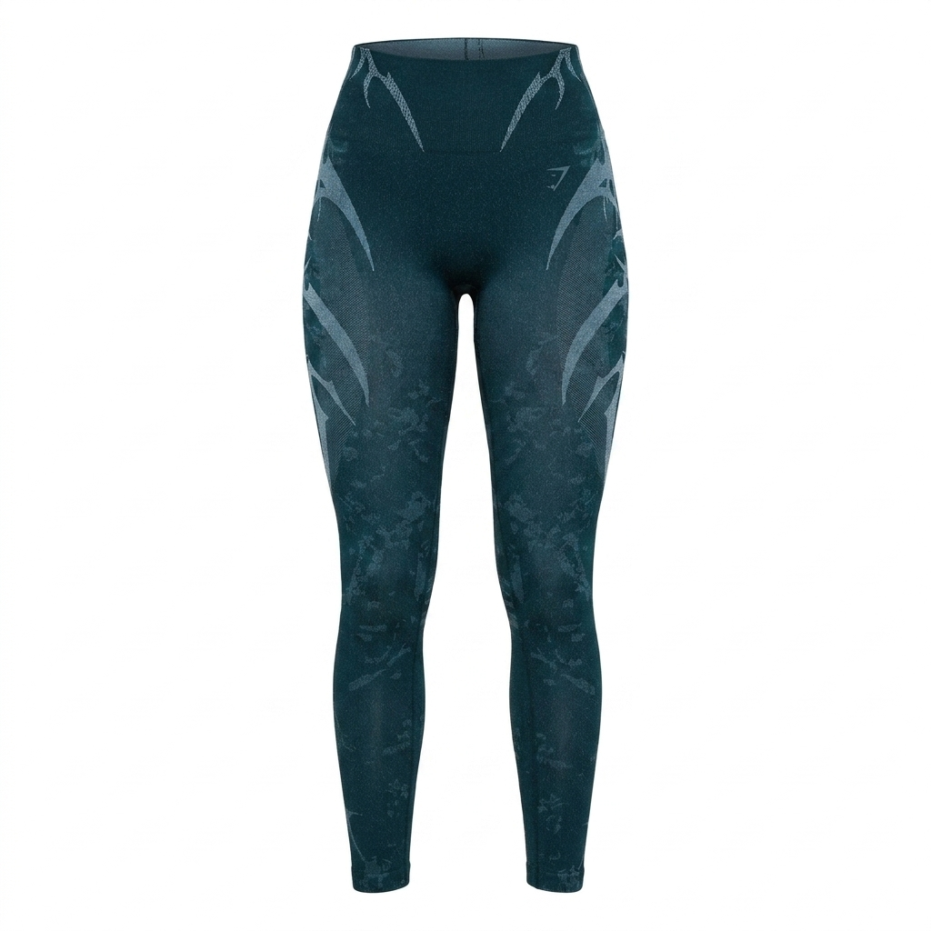 GYMSHARK Storm Seamless Leggings Deep Petrol Blue/Smoke Blue