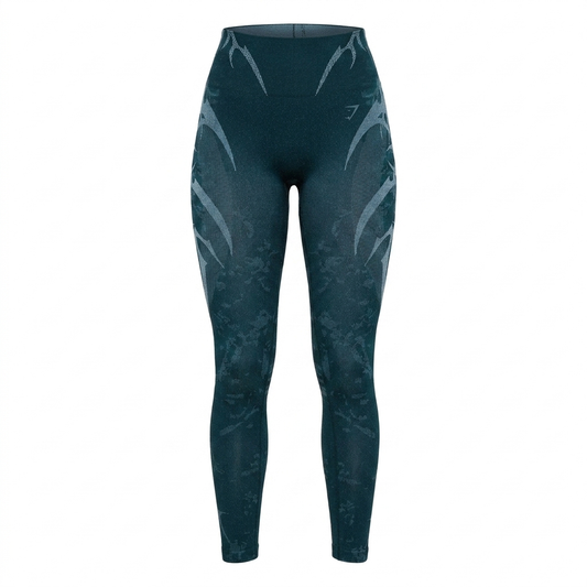 GYMSHARK Storm Seamless Leggings Deep Petrol Blue/Smoke Blue