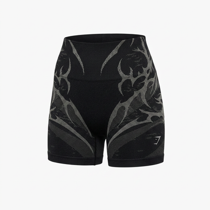 GYMSHARK Storm Seamless Shorts Black/Tinted White