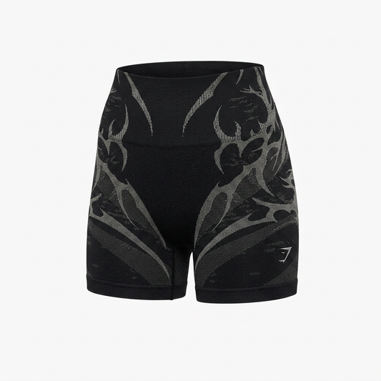 GYMSHARK Storm Seamless Shorts Black/Tinted White
