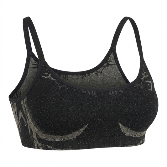 GYMSHARK Storm Seamless Sports Bra Black/Tinted White