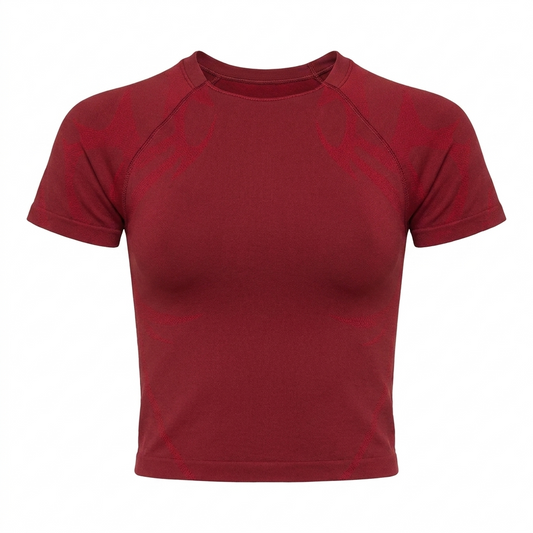 GYMSHARK Storm Seamless Top Sets Red/Carmine Red