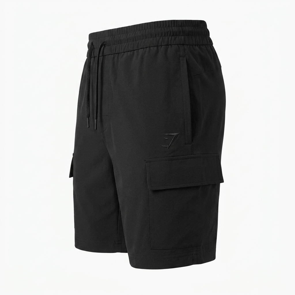 Gymshark Stretch Woven Cargo Shorts Black