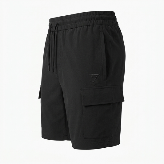 Gymshark Stretch Woven Cargo Shorts Black