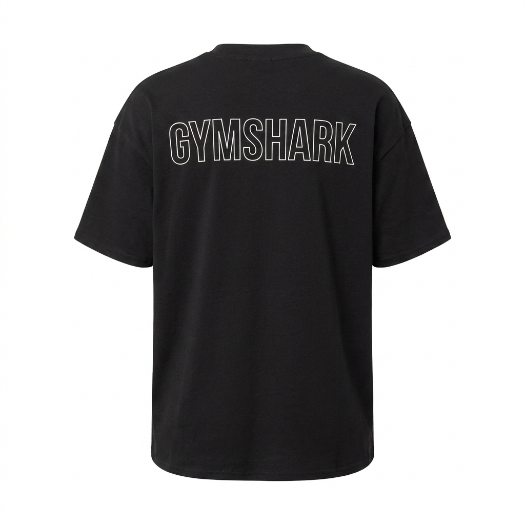 Women's Gymshark Trace Graphic Oversized T-Shirt Black
