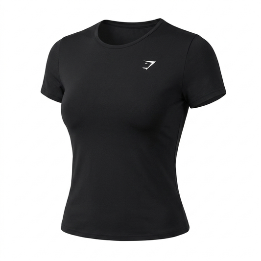 GYMSHARK Training Baby Tee Black