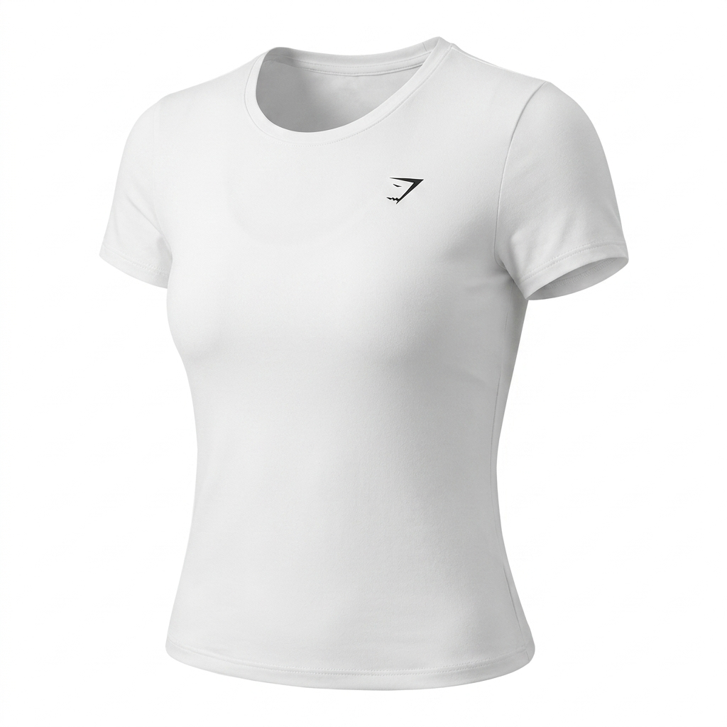 Women's Gymshark Training Baby Tee White