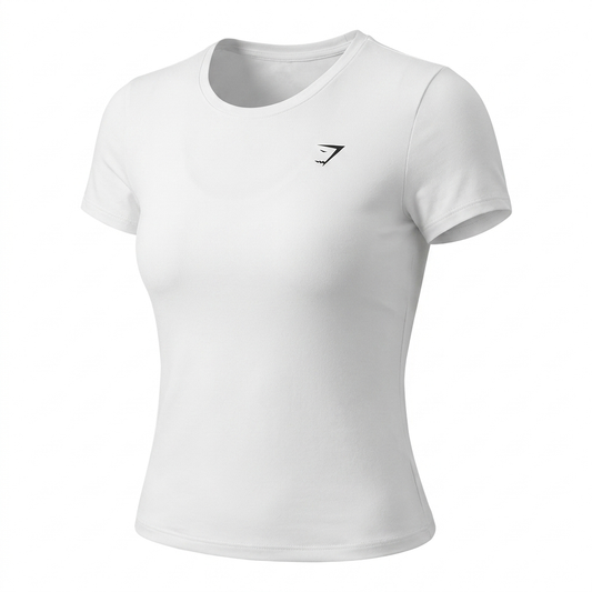 Women's Gymshark Training Baby Tee White