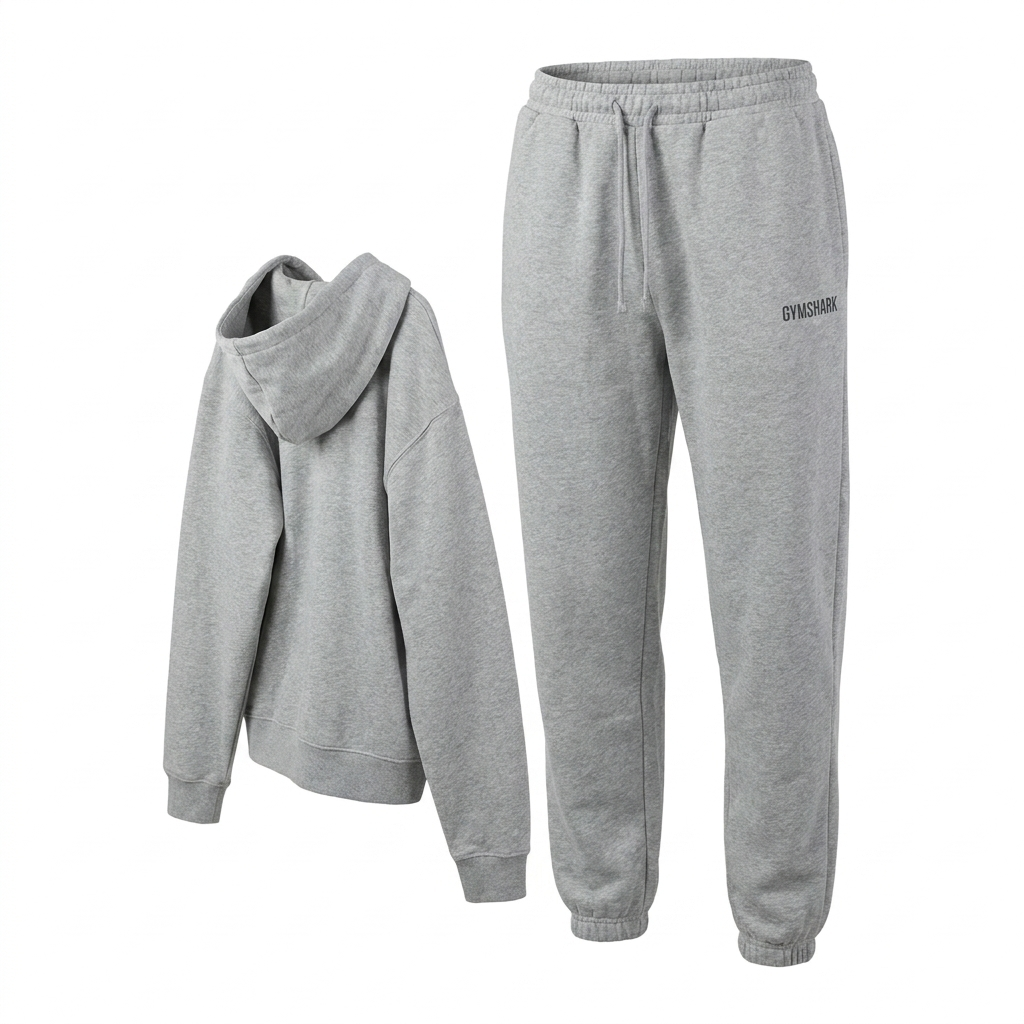 GYMSHARK Training Fleece Joggers Light Grey Core Marl