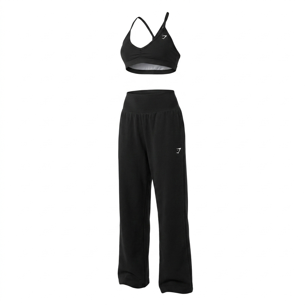 GYMSHARK Training Fleece Straight Leg Joggers Black