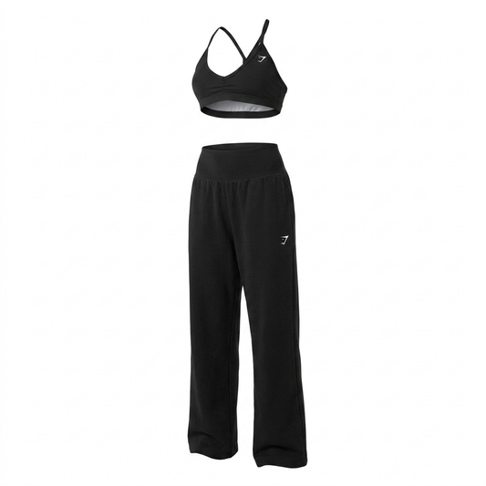 GYMSHARK Training Fleece Straight Leg Joggers Black